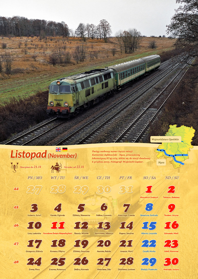 Zdjęcie kalendarza / strony